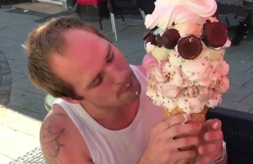 Absolutely monstrous ice cream from Vordingborg, Denmark
