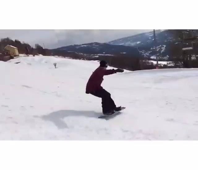 Guy Does Sick Flip While Snowboarding