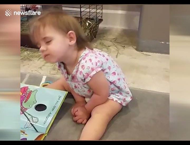 Kid Tries Really Hard Not To Fall Asleep