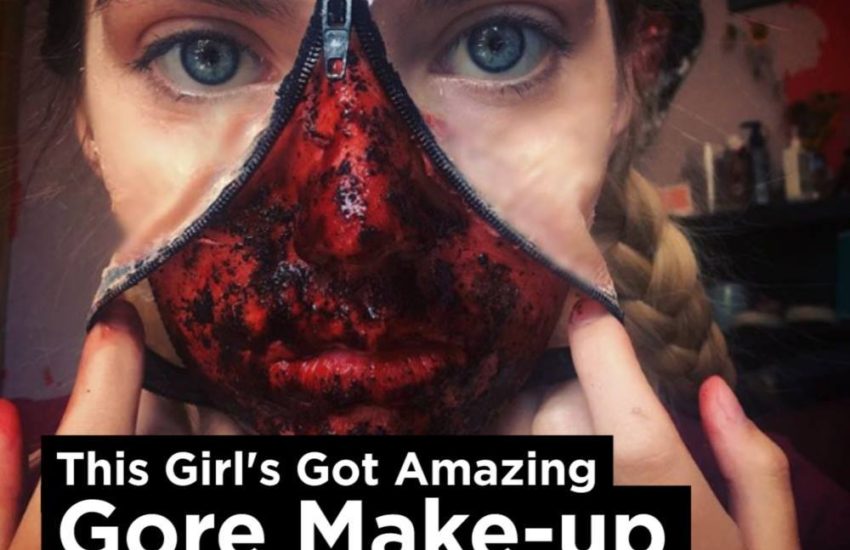 Girl's Got Amazing Gore Make-Up Skills