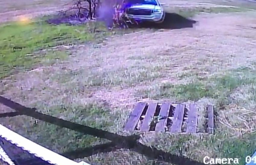 Truck crashed into bedroom