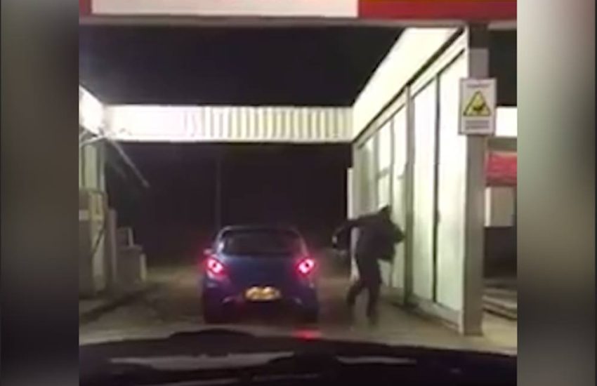 Lad Slips While Washing Car