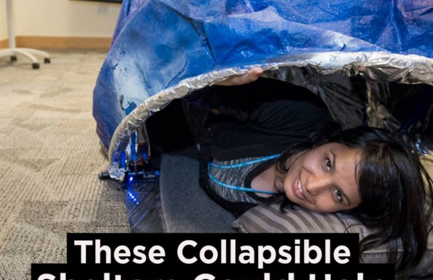 Collapsible homeless shelter