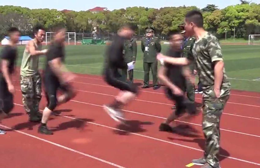 Chinese Firefighters Skipping Rope