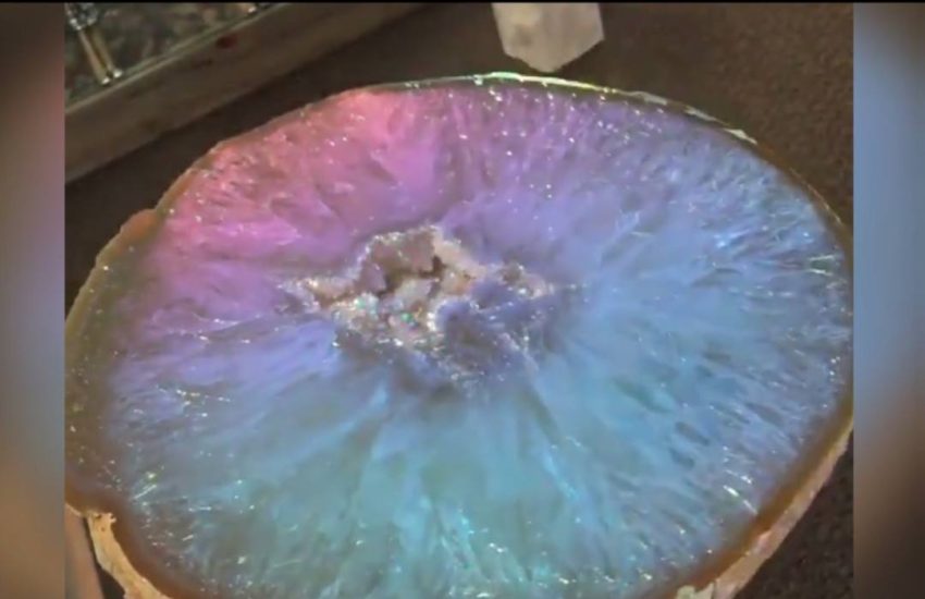 ANGEL AQUA QUARTZ SLICE LOOKS STUNNING