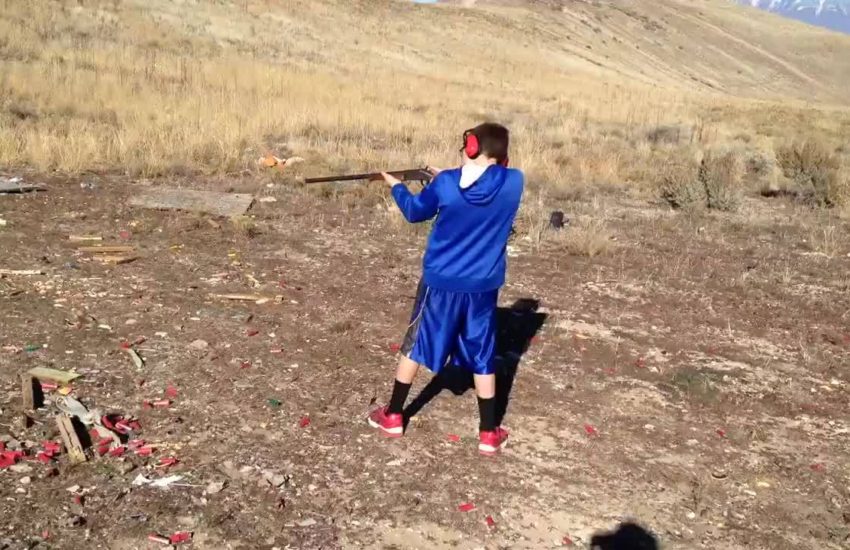 Kid Discovers Shotguns Recoil