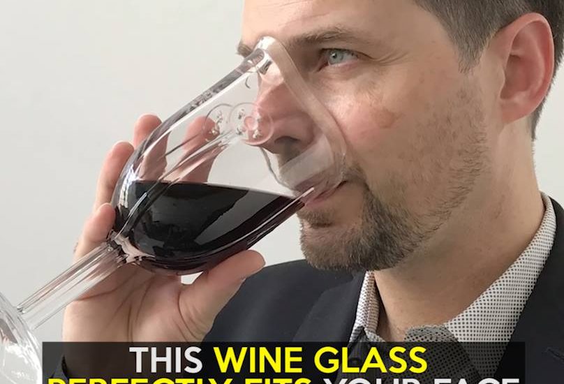This wine glass perfectly fits your face