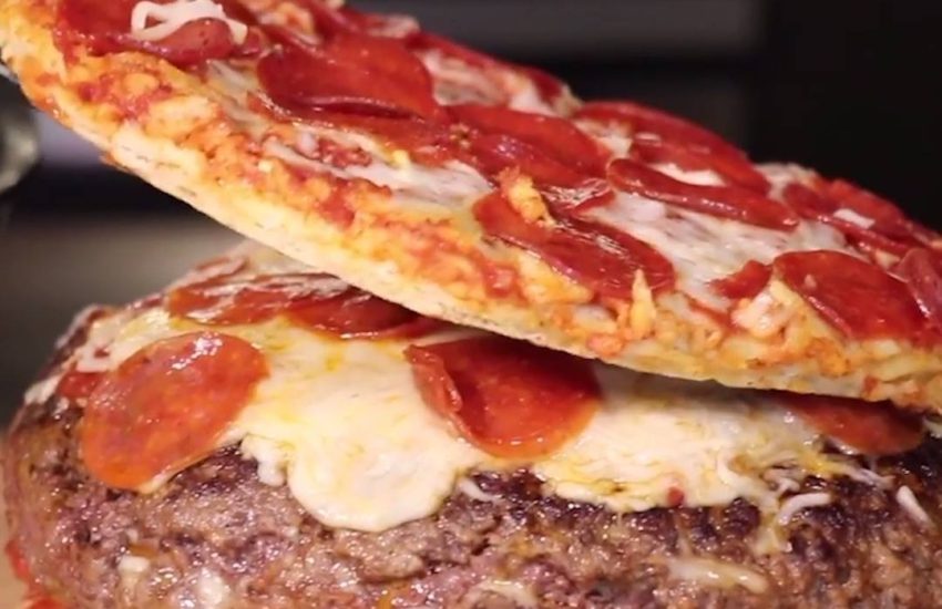 Burger pizza burger