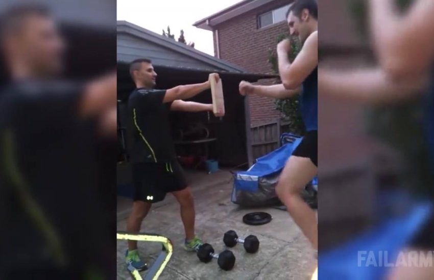 Driveway Karate Fail