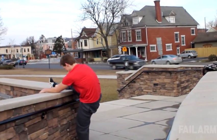 Parkour Fail Becomes Yoga