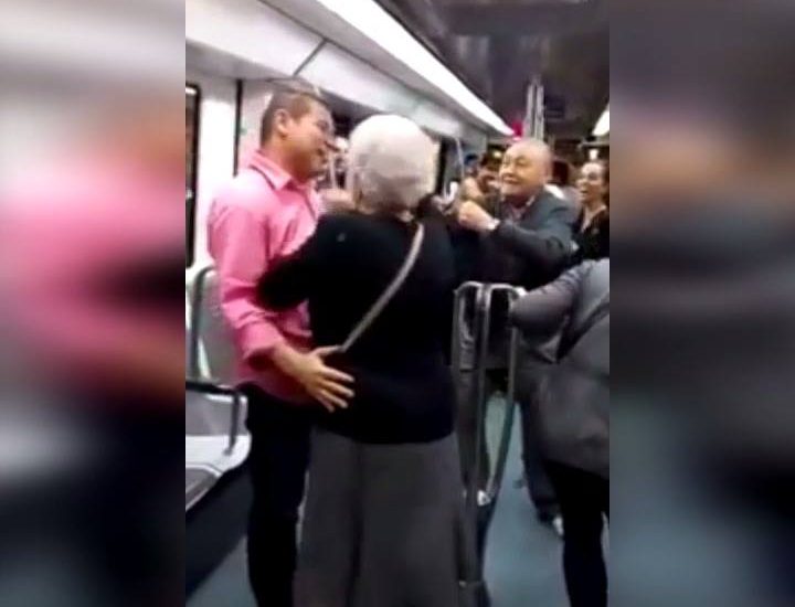 Granddad Gets Everyone On Train Dancing