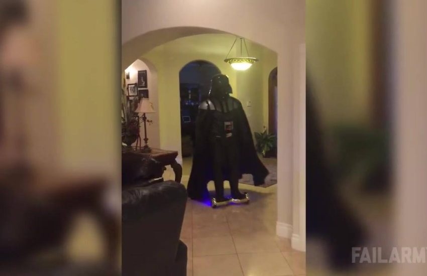 Darth Vader on a Hoverboard